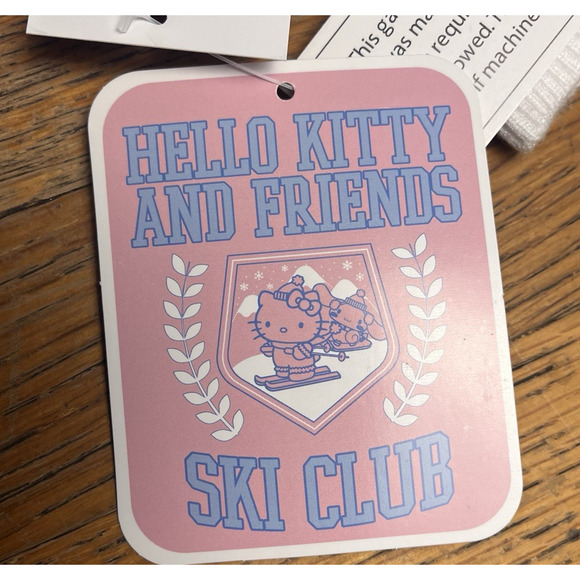 Hello Kitty and Friends Women Juniors Large Sweater Angel Intarsia Christmas $59 - Picture 8 of 16